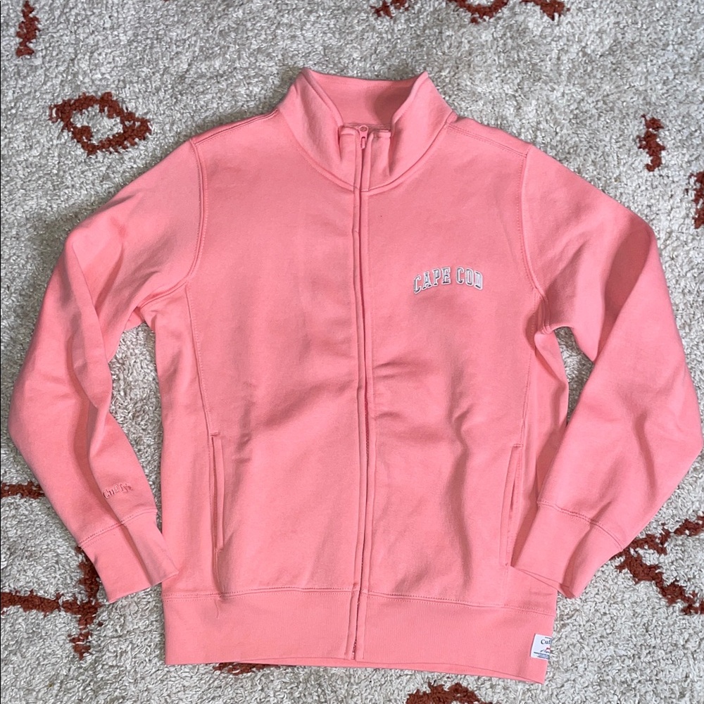 NWOT- Cuffy’s- Women’s Full Zip Up- Pink Grapefruit- Sz Med- Hip Length- Pockets